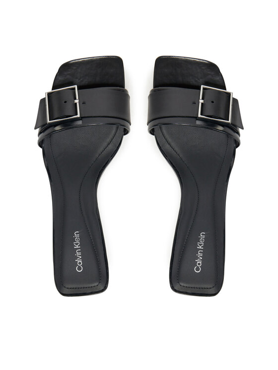 Calvin Klein Šlepetės Calvin Klein Heel Mule 50 W/Buckle - Lth HW0HW02478 Juoda