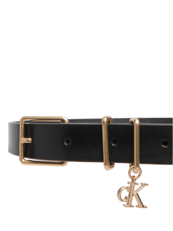 Calvin Klein Josta Calvin Klein Logo Charm Belt LV04F7086G Melns