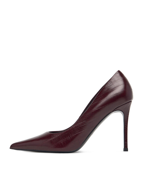 Simple Čevlji z visoko peto Simple EO-LT2747-1 Bordo rdeča