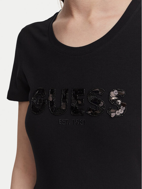 Guess Guess T-shirt W5GI17 J1314 Nero Slim Fit