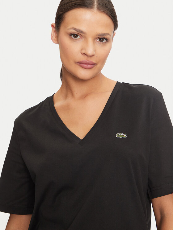 Lacoste Lacoste Футболка TF7300 Чорний Regular Fit