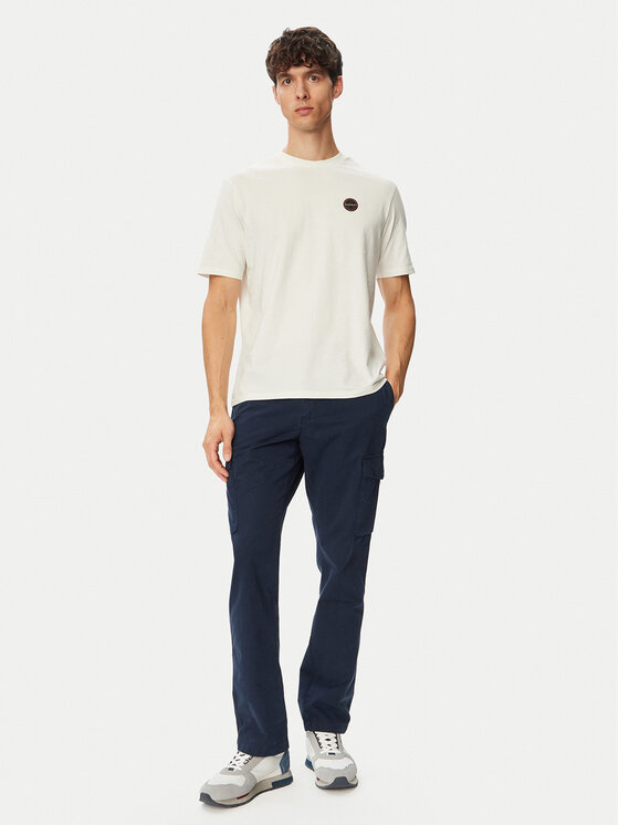 Napapijri Napapijri Camiseta  S-Badge NP0A8949 Blanco Regular Fit