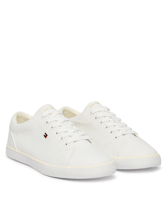 Tommy Hilfiger Tenis superge Tommy Hilfiger Th Low Profile Vulc Canvas FW0FW09102 Bela