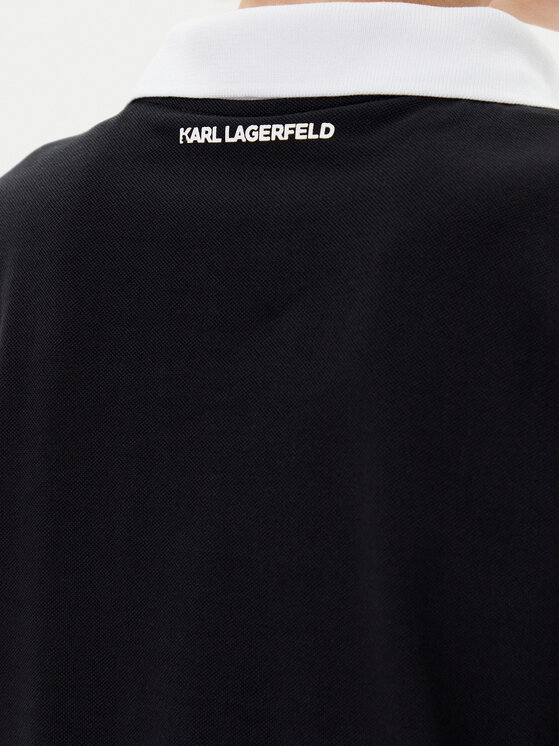 KARL LAGERFELD KARL LAGERFELD Polo majica A2W17111 Črna Regular Fit