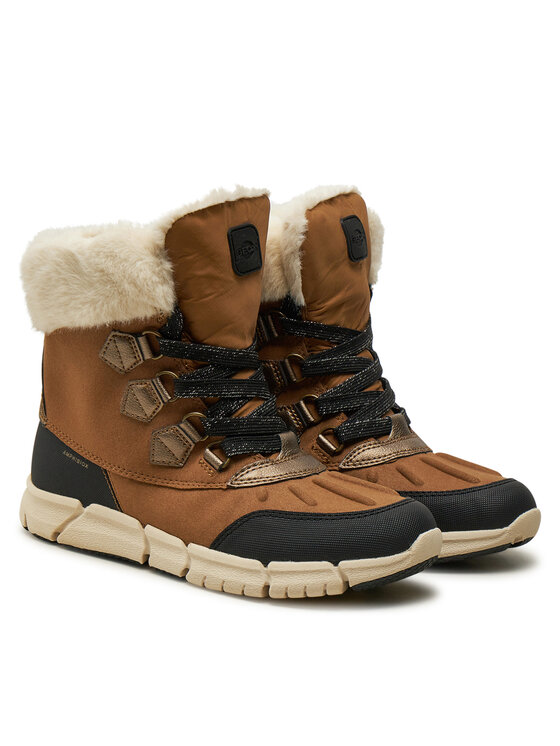 Geox Škornji za sneg Geox J Flexyper Girl B Ab J46APA 0AU50 C6175 S Rjava
