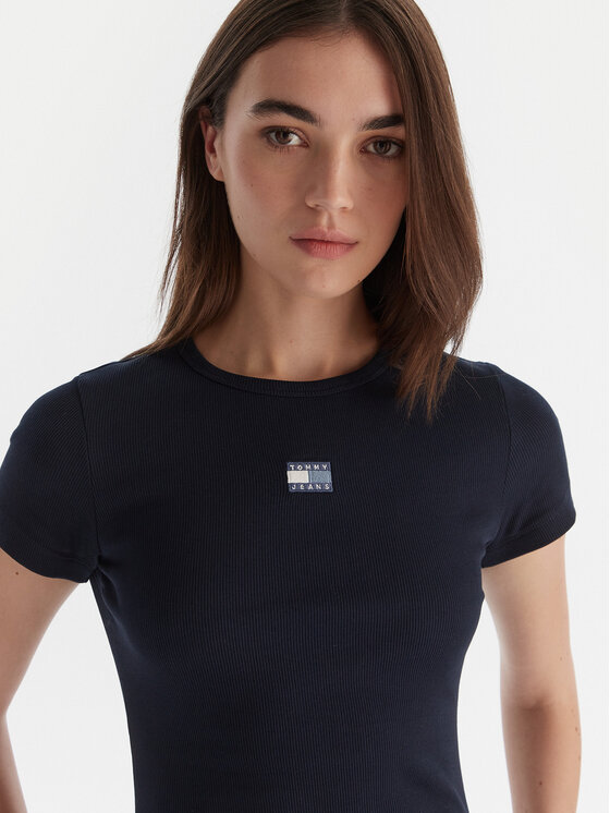Tommy Jeans Tommy Jeans T-shirt Badge DW0DW17881 Blu scuro Slim Fit