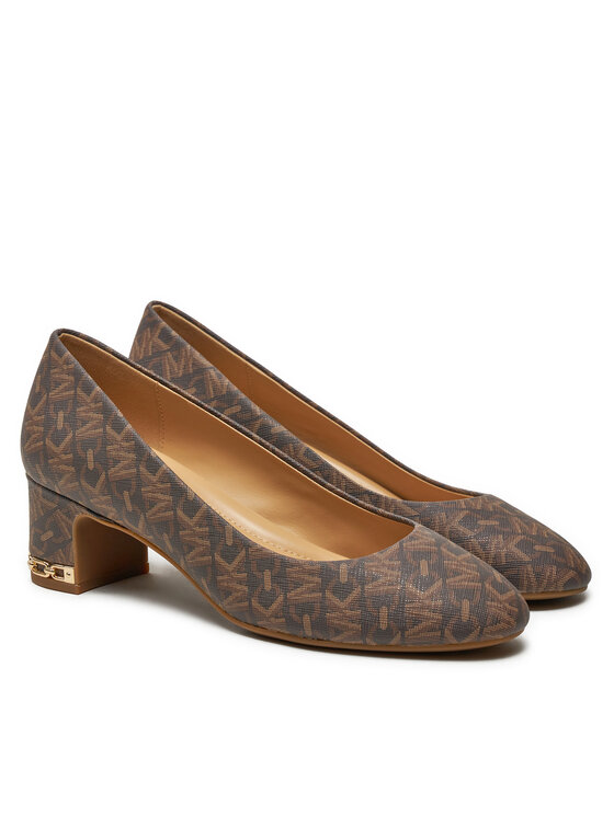 MICHAEL Michael Kors Lodičky MICHAEL Michael Kors June Flex Mid Pump 40T4JUMP1B Hnědá