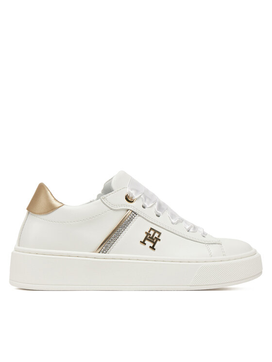 Tommy Hilfiger Laisvalaikio batai Tommy Hilfiger Low Cut Lace UP T4A9-33933-0206X048 Balta