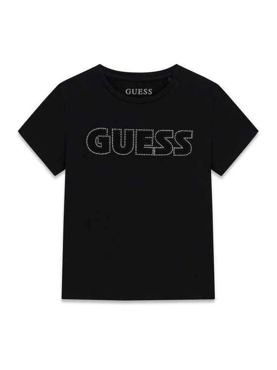 Guess Guess Футболка J6YI12 2K4421 Чорний Regular Fit