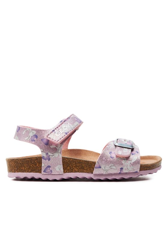 Geox J Adriel Girl C Sandaal, Crystal/Pink, 32 EU