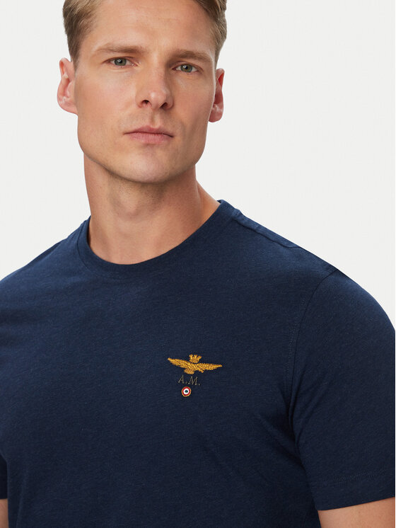 Aeronautica Militare Aeronautica Militare Camiseta 262TS1580UJ00372 Azul marino Regular Fit