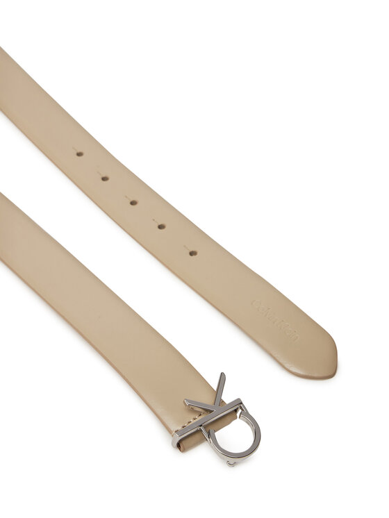 Calvin Klein Dámský pásek Calvin Klein Ck Buckle Belt 3.0_Smooth K60K613156 Béžová