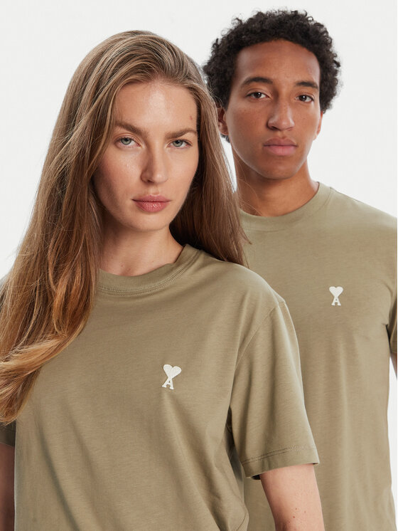 AMI Paris AMI Paris T-Shirt HTS060.724 Χακί Regular Fit