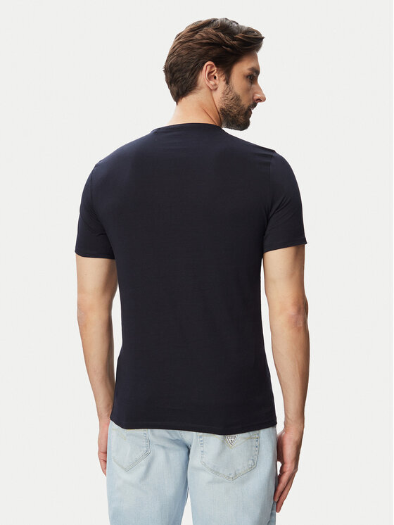 Guess Guess Футболка M6YI71 K3745 Cиній Slim Fit