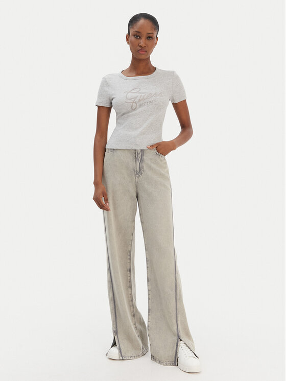 Guess Guess Póló W6RI22 KA0H1 Szürke Slim Fit