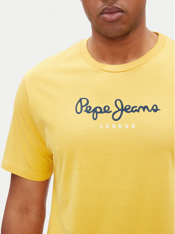 Pepe Jeans Pepe Jeans T-shirt Eggo N PM508208 Giallo Regular Fit