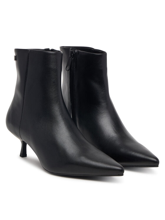 Tommy Jeans Botine Tommy Jeans Tjw Pointed Kitten Heel Boots EN0EN03172 Negru