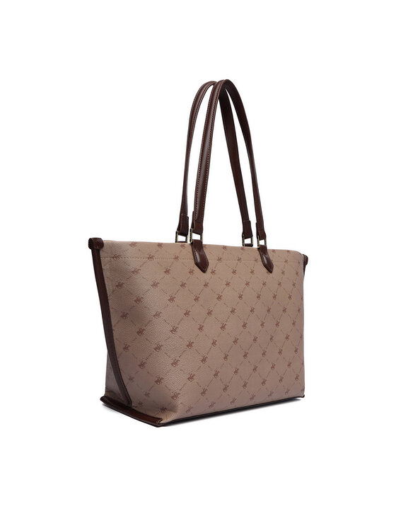 Torebka shopper pokazana pod kątem z tyłu, widoczne uchwyty.