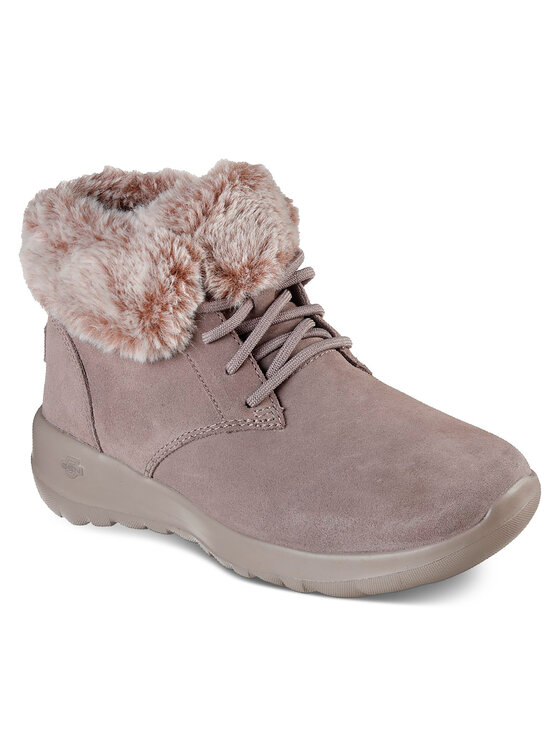 Skechers Черевики Skechers On-The-Go Joy Plush Dreams 144042/DKTP Коричневий