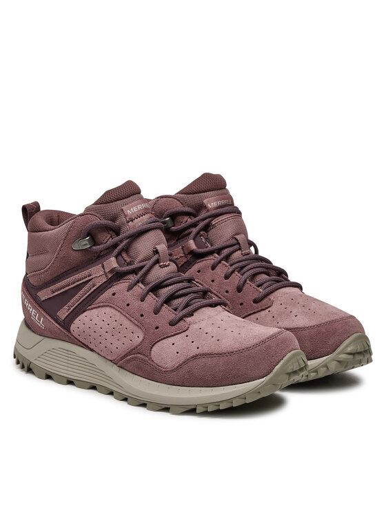 Merrell Pohodni čevlji Merrell Wildwood Mid Ltr Wp J068104 Bordo rdeča