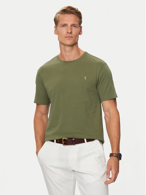 Polo Ralph Lauren Polo Ralph Lauren T-Shirt 710671438389 Πράσινο Custom Slim Fit