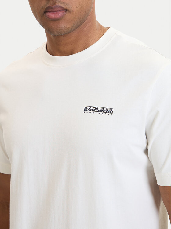 Napapijri Napapijri Camiseta S-Flint NP0A4FZZ Écru Regular Fit