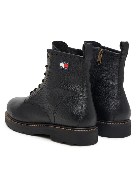 Tommy Jeans Polacchine Tommy Jeans Archive '01 Tumble Lace Up Warm EM0EM01780 Nero