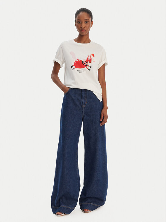 Weekend Max Mara Weekend Max Mara Camiseta West 2615971041 Blanco Regular Fit