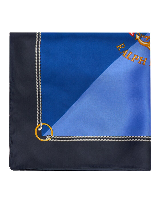 LAUREN RALPH LAUREN Selyemsál LAUREN RALPH LAUREN Colour-Blocked Anchor-Crest 454P09785003 Kék