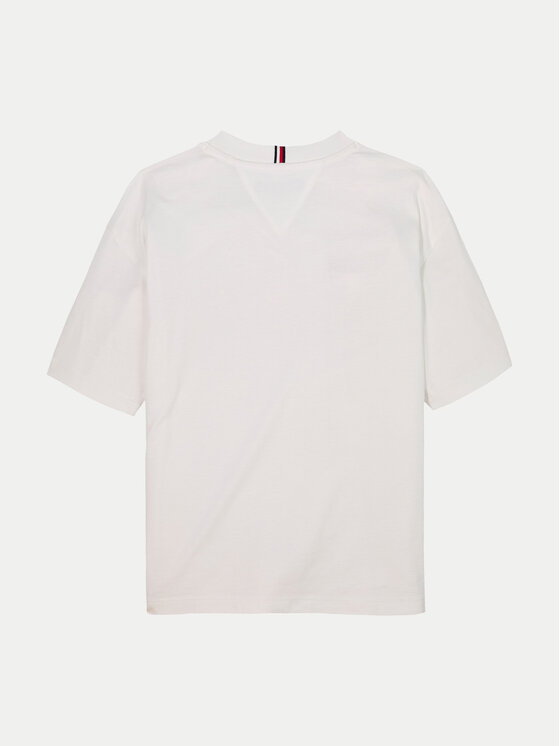Tommy Hilfiger Tommy Hilfiger Majica Essential Archive KB0KB09646 D Bela Regular Fit