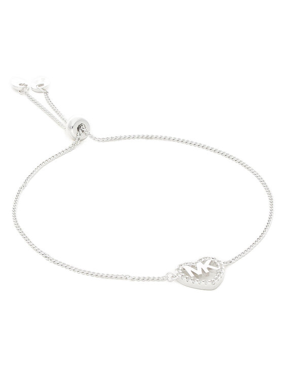 Michael Kors Βραχιόλι Michael Kors Logo Heart Slider MKC1242AN040 Ασημί