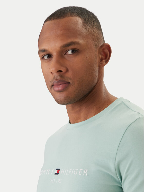 Tommy Hilfiger Tommy Hilfiger Camiseta Logo MW0MW11797 Verde Regular Fit