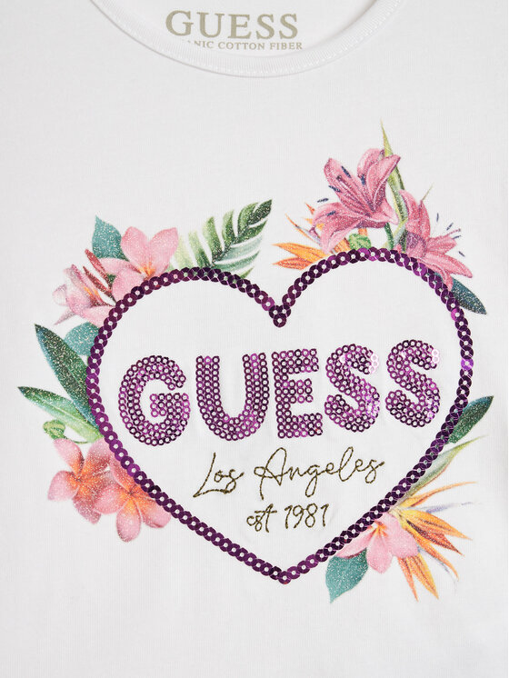 Guess Guess Póló K5GI10 K6YW4 Fehér Regular Fit