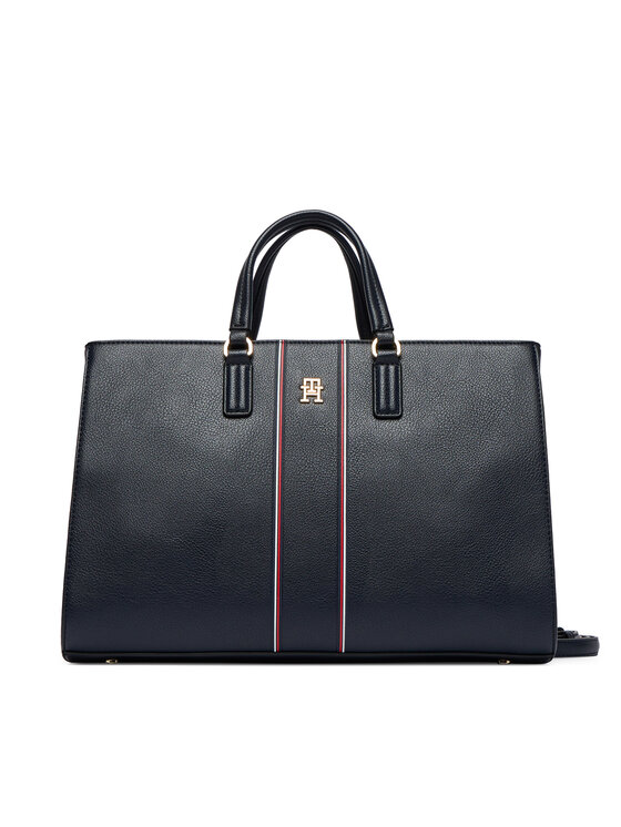Tommy Hilfiger Torbica Tommy Hilfiger Th Daily Satchel Corp AW0AW18644 Tamnoplava