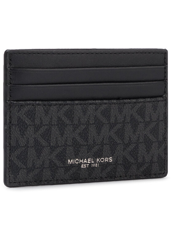 MICHAEL Michael Kors Kredītkaršu turētājs MICHAEL Michael Kors Greyson 39F9LGYD2B Melns