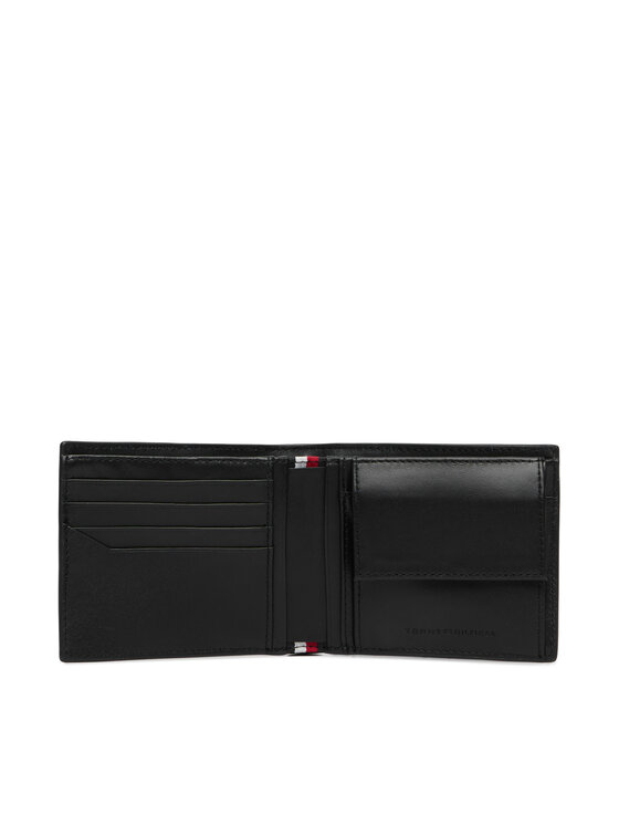 Tommy Hilfiger Novčanik Tommy Hilfiger Th Business Saffiano Cc And Coin AM0AM14784 Crna