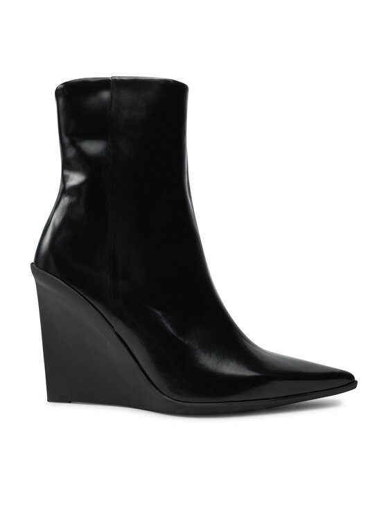 Calvin Klein Μποτάκια Calvin Klein Wedge Ankle Boot 90 HW0HW02256 Μαύρο