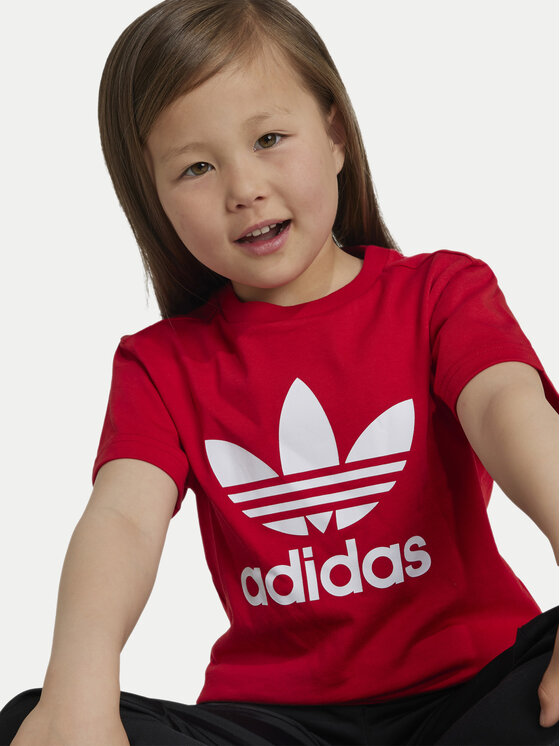 adidas adidas Футболка adicolor Trefoil IY2387 Червоний Regular Fit