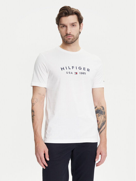 Tommy Hilfiger Tommy Hilfiger Majica Fathers Day MW0MW39356 Bela Regular Fit