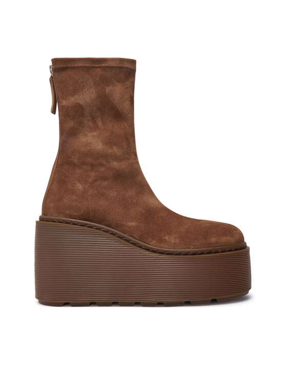 AJVANI Stivaletti Donna In Pelle Scamosciata Sintetica, Tacco 7 Cm, Colore Come In Foto