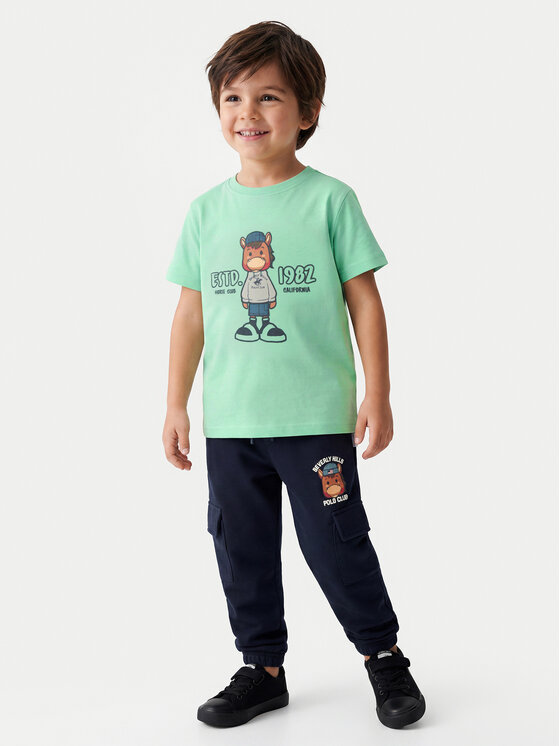 Beverly Hills Polo Club Beverly Hills Polo Club Футболка P-SS26B-TS0135 Зелений Regular Fit