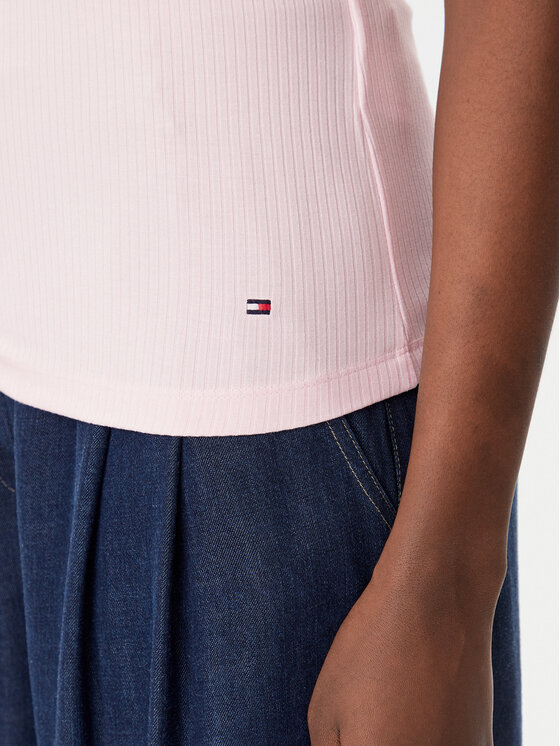 Tommy Hilfiger Tommy Hilfiger Τοπ WW0WW38635 Ροζ Slim Fit