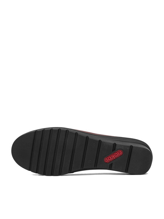Rieker Nizki čevlji Rieker L5356-35 Bordo rdeča
