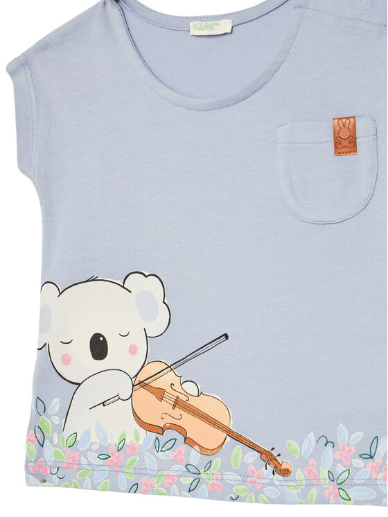 United Colors Of Benetton United Colors Of Benetton T-shirt 3I1XA105X Plava Boxy Fit
