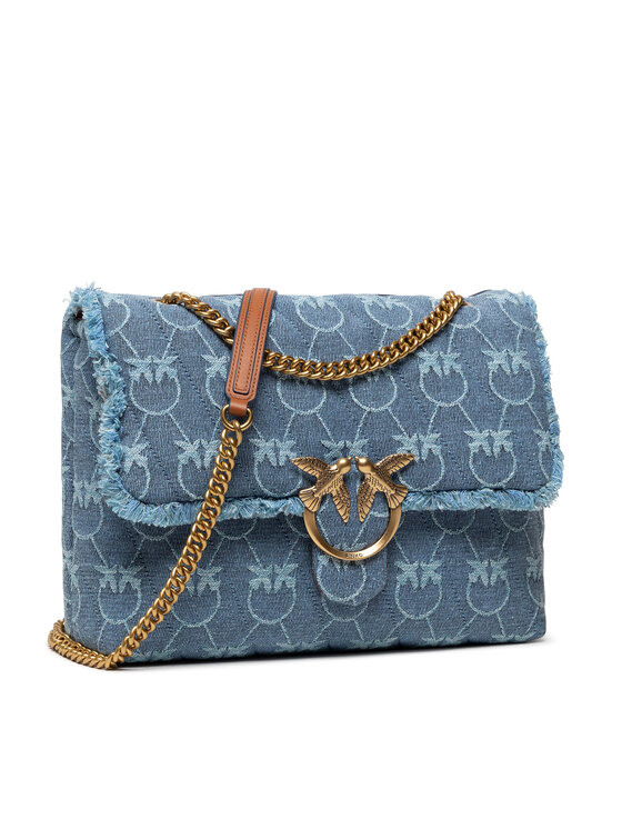 PINKO Τσάντα Pinko Love Bag Puff Denim Logo Cl PE 22 PLTT 1P22LT Y7WZ Μπλε