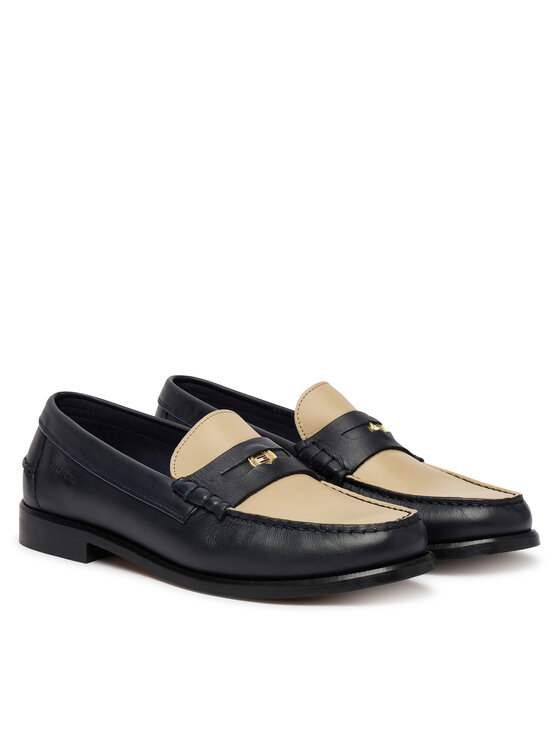 Tommy Hilfiger Mokasini Tommy Hilfiger Penny Crust FM0FM05836 Mornarsko modra