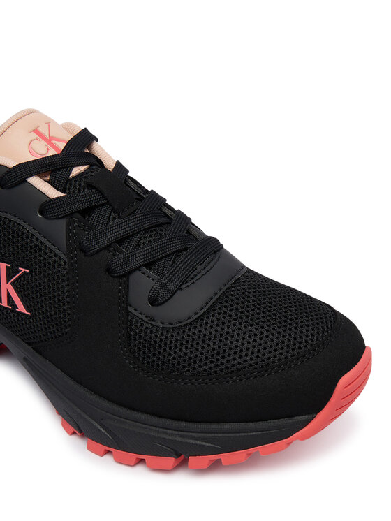 Calvin Klein Sneakersy Calvin Klein Hike Runner Lace Up Su Mesh Wmn HW0HW03440 Czarny