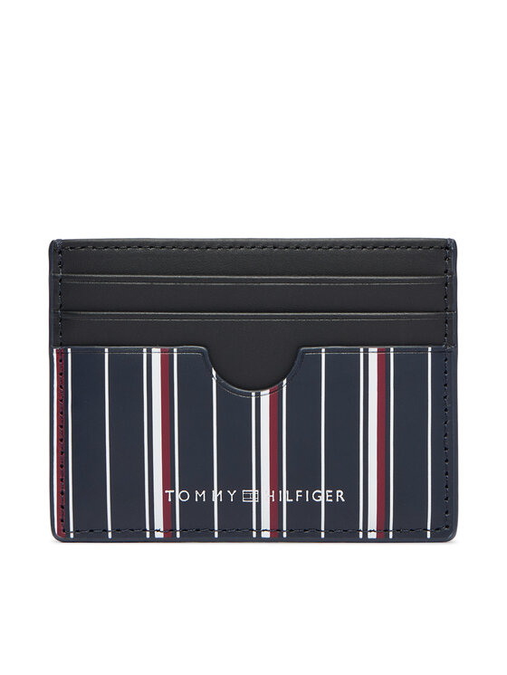 Tommy Hilfiger Sada puzdro na karty a kľúčenka Tommy Hilfiger Th Corp Cc AM0AM12793 Tmavomodrá