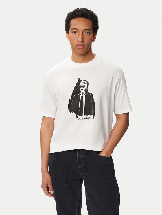 KARL LAGERFELD KARL LAGERFELD Camiseta 755143 563225 Blanco Regular Fit