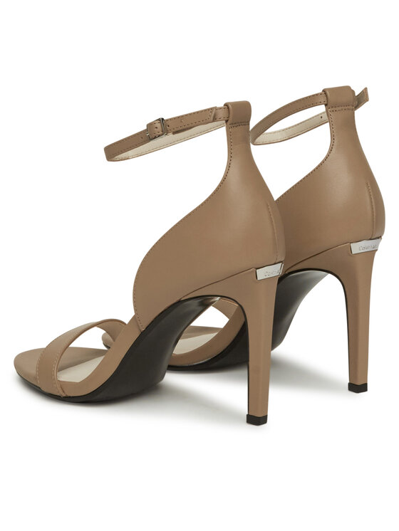 Calvin Klein Sandali Calvin Klein Heel Sandal 90 - Lth HW0HW02337 Bež
